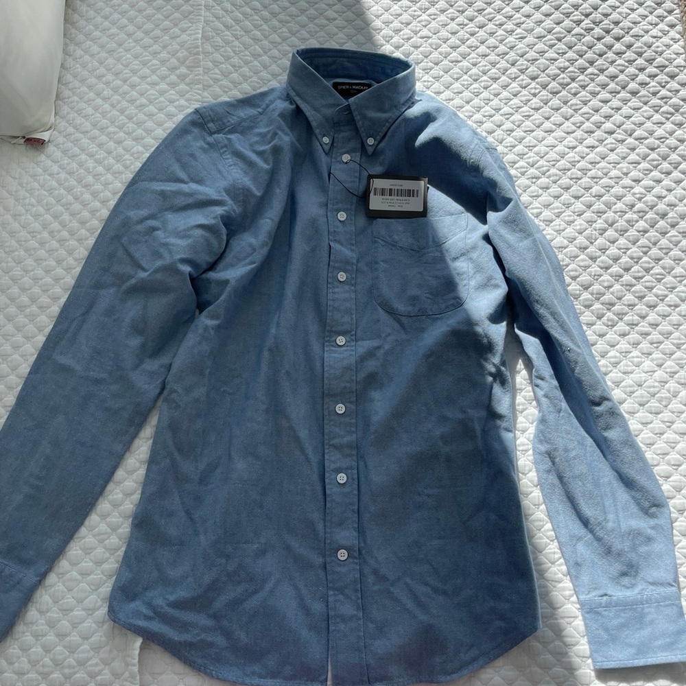 Classic Blue Dress Shirt for Men